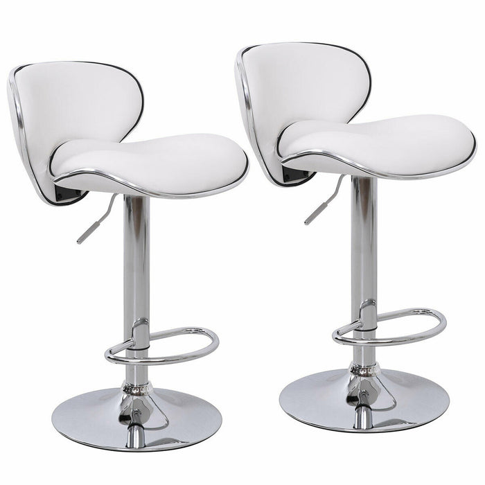 2er Set Barhocker Lounge Hocker Barstuhl Küchestuhl Tresenstuhl Cocktail weiß