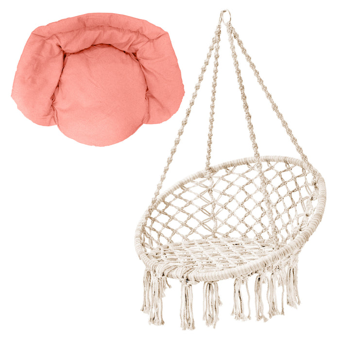 CARRIE Hängesessel + Kissen Rosa