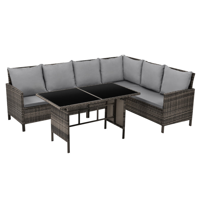 MADISON Rattan-Lounge Ecksofa Rattan-Lounge Gartenmöbel-Set