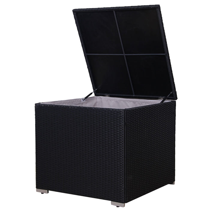 Auflagenbox Polyrattan Gartenbox Erweiterung Kissenbox LUGANO CALIFORNIA