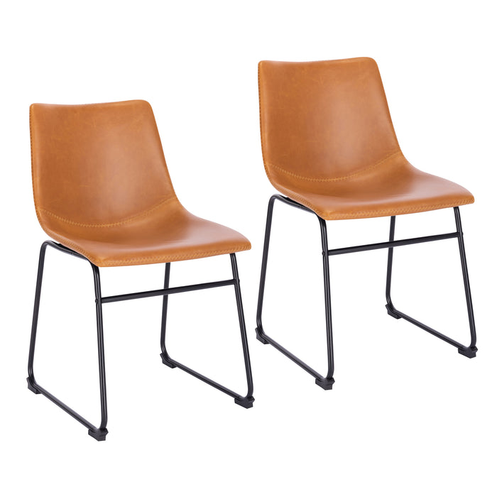 B-Ware HARRY 2er Set Esszimmerstuhl Cognac
