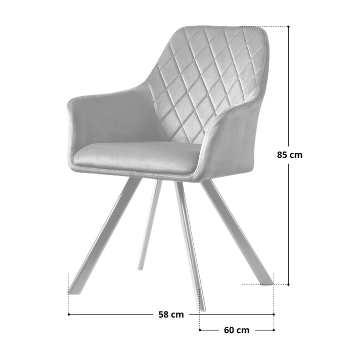 MASON 2er Set Esszimmerstuhl mit Armlehne