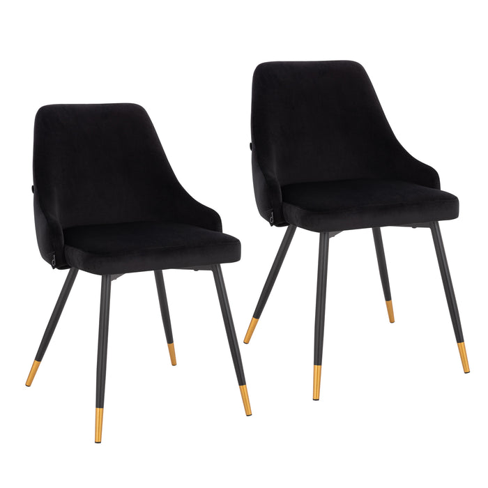 B-Ware ALICE 2er Set Esszimmerstühle Schwarz