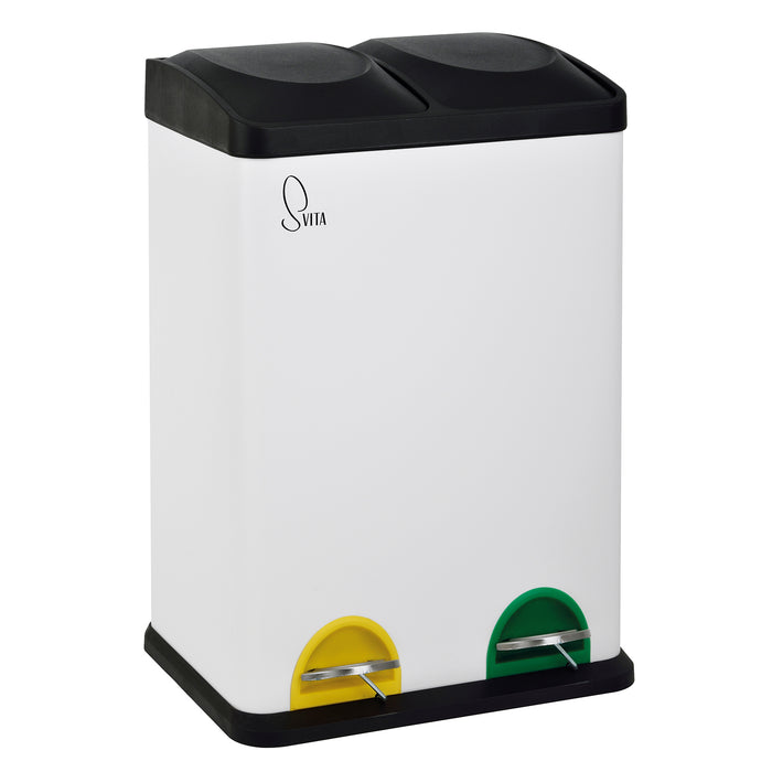 TC2X20 Mülleimer Weiß 40 Liter (2x20L)