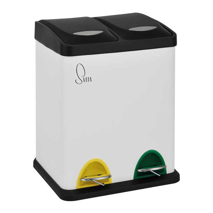 TC2X8 Mülleimer 16 Liter Weiß (2x8L)