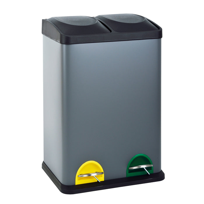 TC2X20 Mülleimer Grau 40 Liter (2x20L)