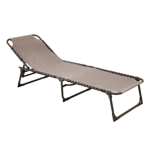 Sonnenliege beige mit verstellbarer Rückenlehne