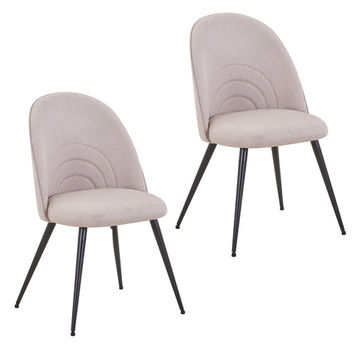 SVITA ANITA 2-er Set Esszimmerstühle mit gepolstertem Sitz und Rückenlehne beige