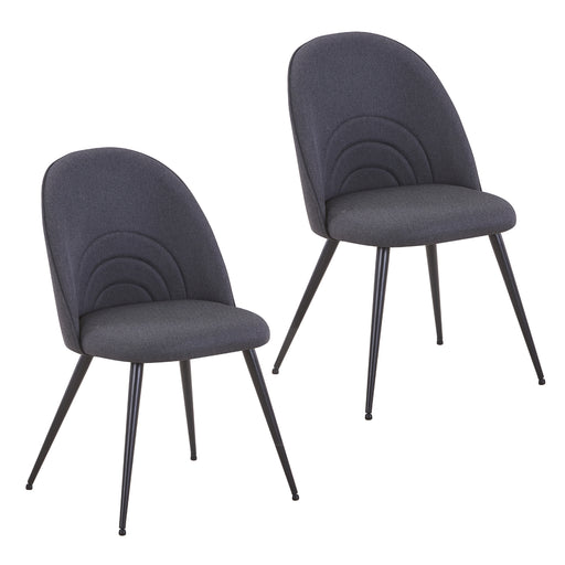 SVITA ANITA 2-er Set Esszimmerstühle mit gepolstertem Sitz und Rückenlehne schwarz