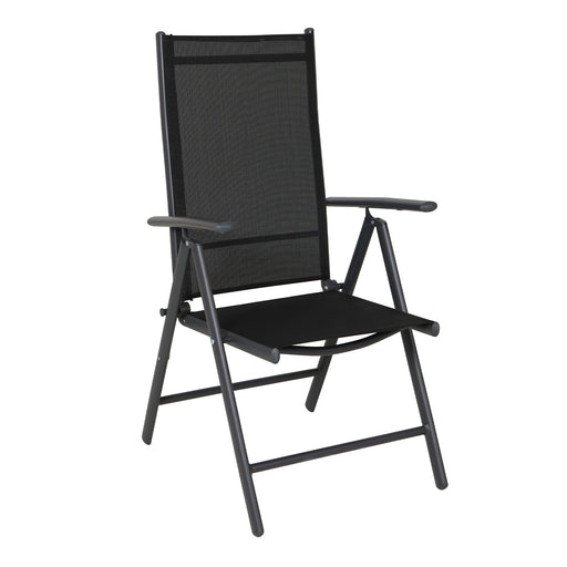 SVITA Hochlehner Gartenstuhl klappbar schwarz