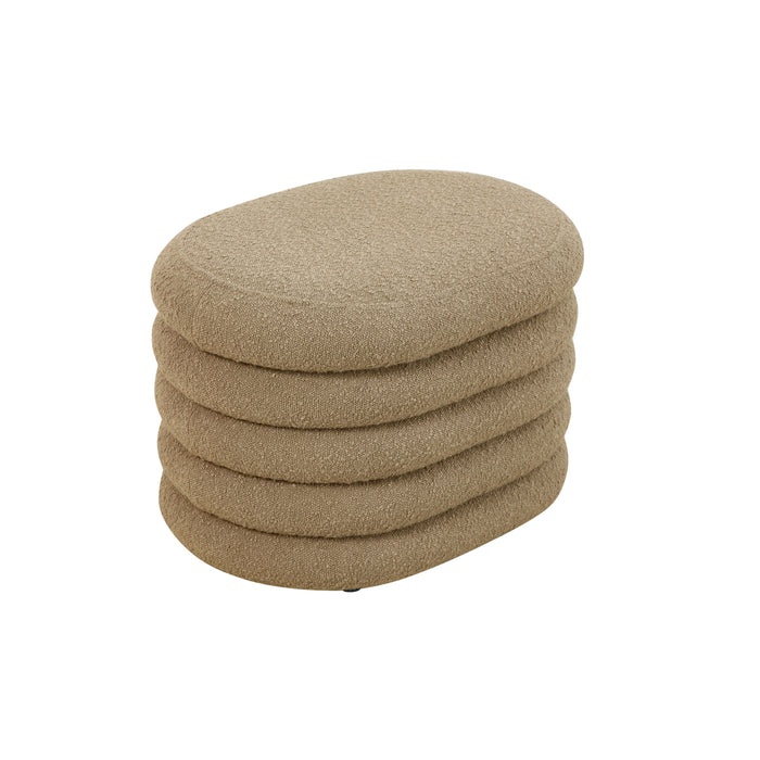 B-Ware BLOSSOM Ottomane Boucle Hellbraun