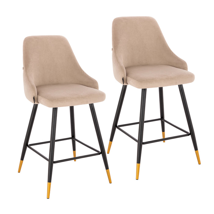 B-Ware ALEX 2er Set Barhocker Taupe
