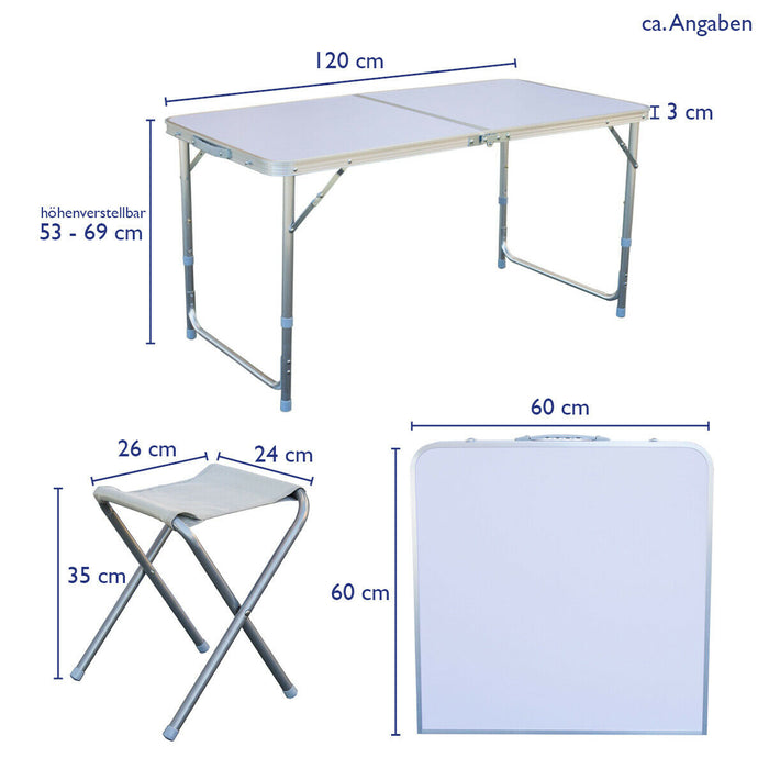 campingtisch klappbar mit bank Camping Set Angelstuhl Picknick Hocker Bank Campingtisch Campingmöbel — SVITA