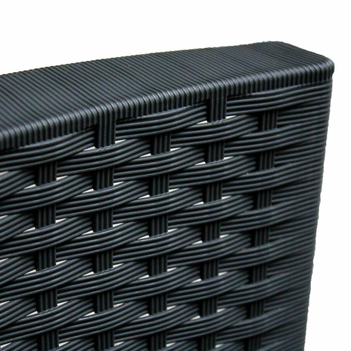 Detailansicht des schwarzen Polyrattan Geflechts