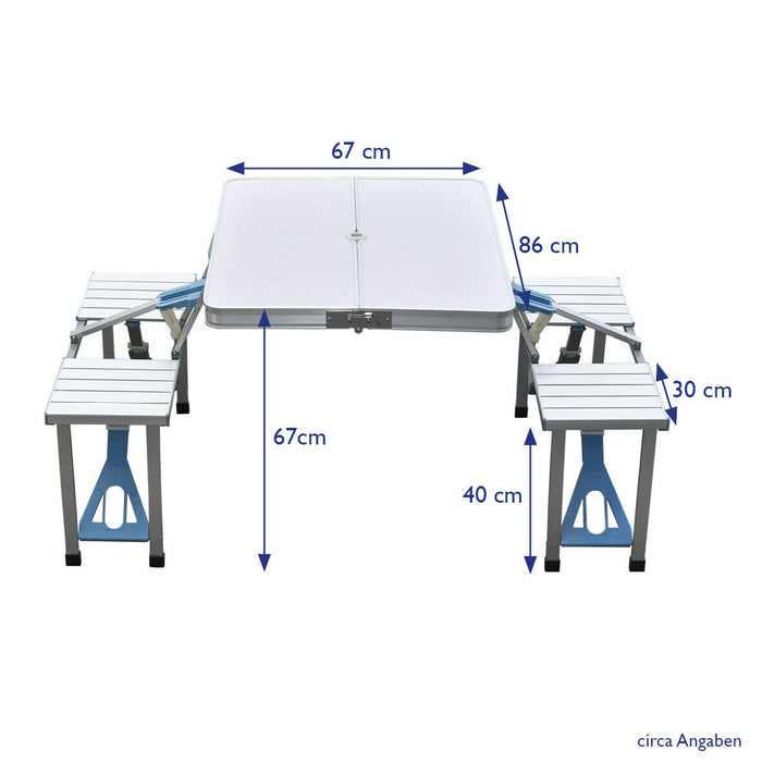 campingtisch garnitur Camping Set Angelstuhl Picknick Hocker Bank Campingtisch Campingmöbel — SVITA