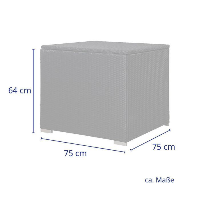 Auflagenbox Polyrattan Gartenbox Erweiterung Kissenbox LUGANO CALIFORNIA