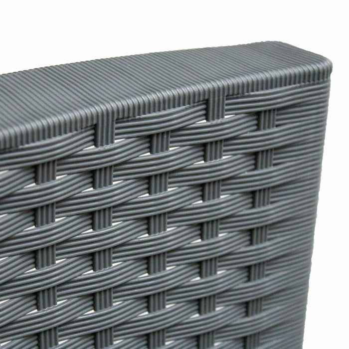 Detailansicht des grauen Polyrattan Geflechts