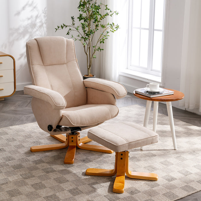 B-Ware CHARLES Relaxsessel Stoff Beige