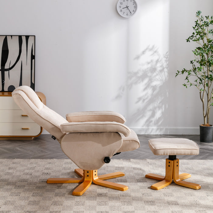 B-Ware CHARLES Relaxsessel Stoff Beige