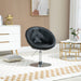 SVITA HAVANNA Cocktailsessel Kunstleder schwarz in hellem Wohnzimmer frontal