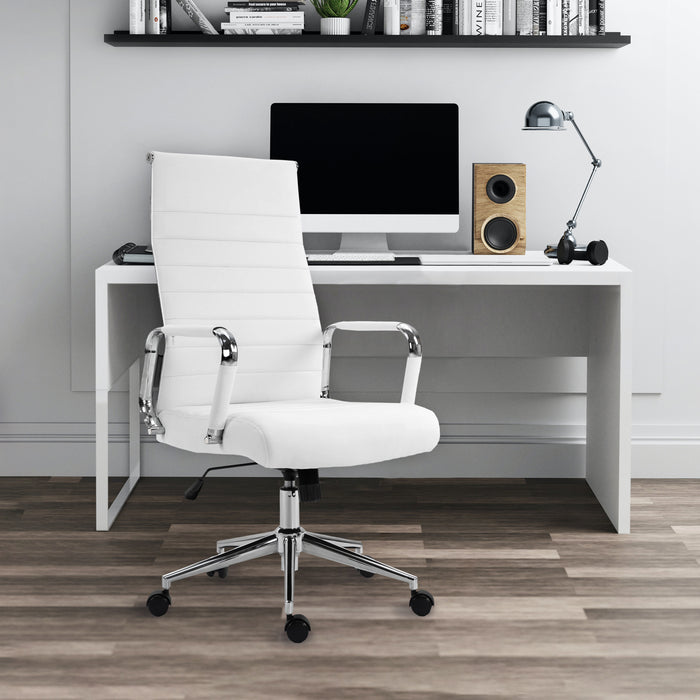 B-Ware OFFICE Comfort Schreibtischstuhl Kunstleder Weiß
