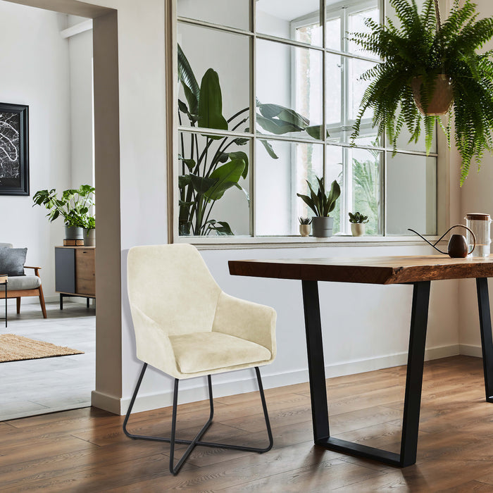 B-Ware JOSIE Dining 2er Set Stoff Weiß