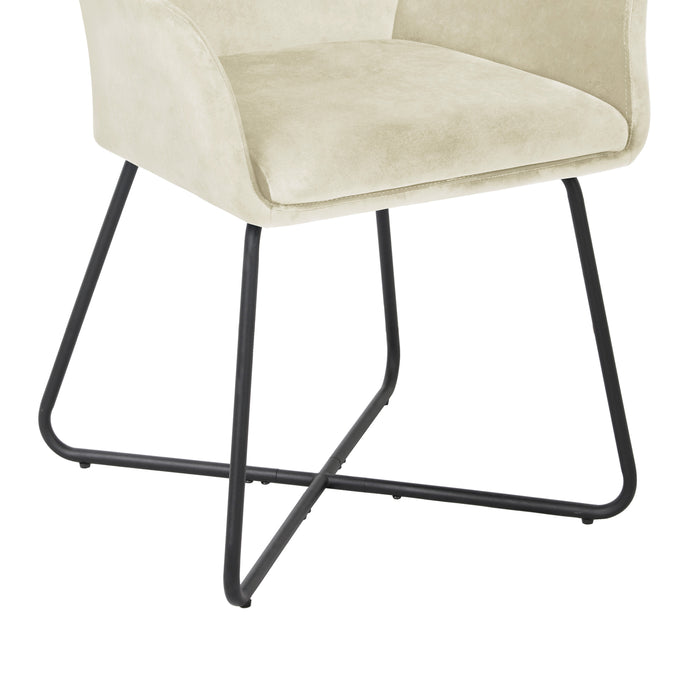 B-Ware JOSIE Dining 2er Set Stoff Weiß