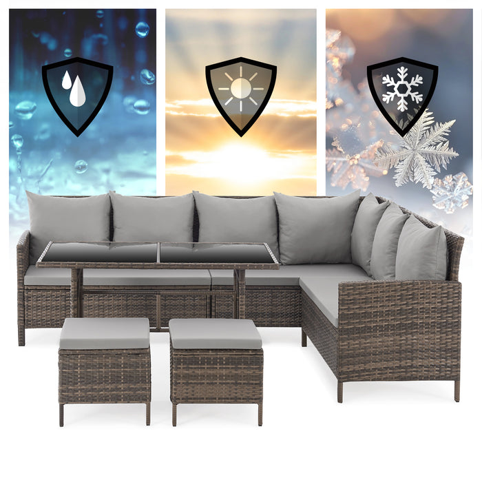 MADISON Rattan-Lounge Ecksofa Rattan-Lounge Gartenmöbel