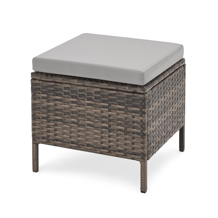 MADISON Set Rattan Essgruppe Gartenmöbel Polyrattan Braun