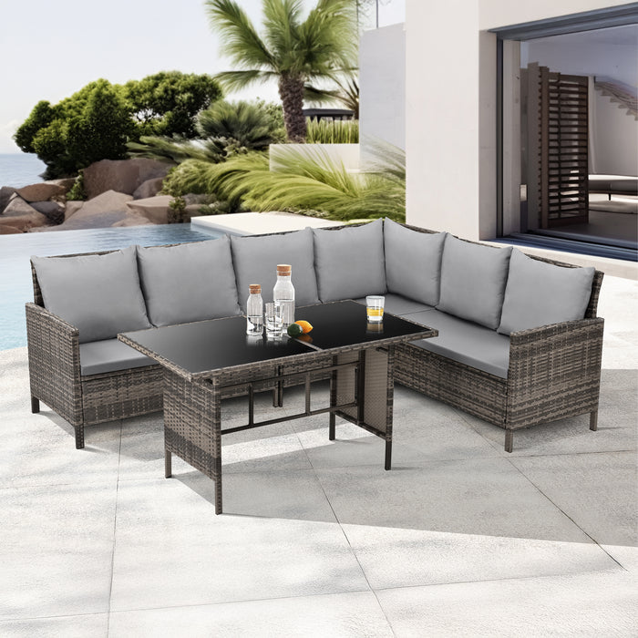 MADISON Rattan-Lounge Ecksofa Rattan-Lounge Gartenmöbel-Set