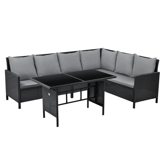 MADISON Rattan-Lounge Ecksofa Rattan-Lounge Gartenmöbel-Set