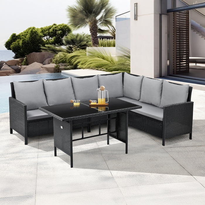 MADISON Rattan-Lounge Ecksofa Rattan-Lounge Gartenmöbel-Set