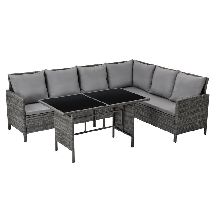 MADISON Rattan-Lounge Ecksofa Rattan-Lounge Gartenmöbel-Set