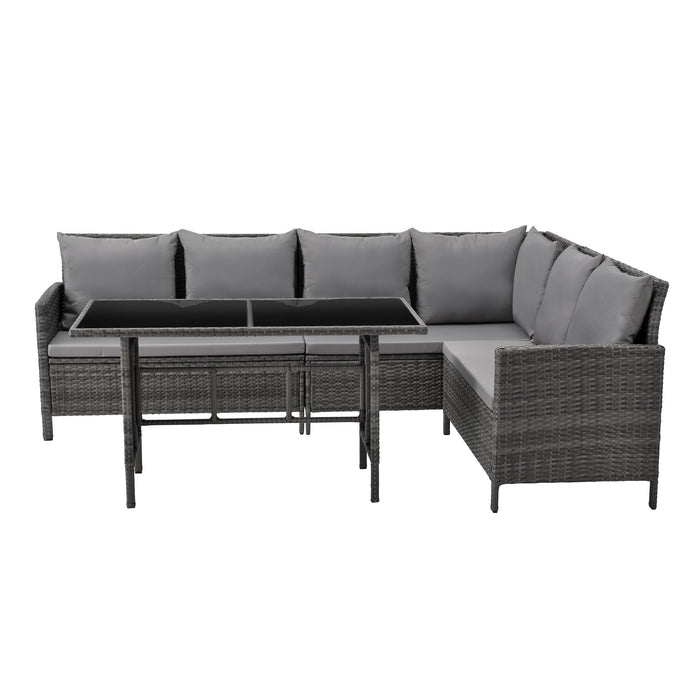 MADISON Rattan-Lounge Ecksofa Rattan-Lounge Gartenmöbel-Set