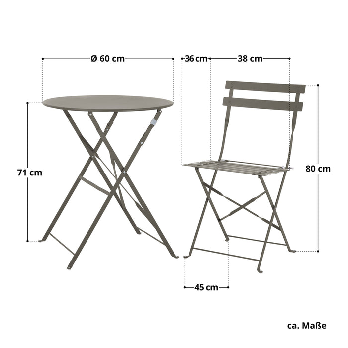 B-Ware Bistro-Set Taupe