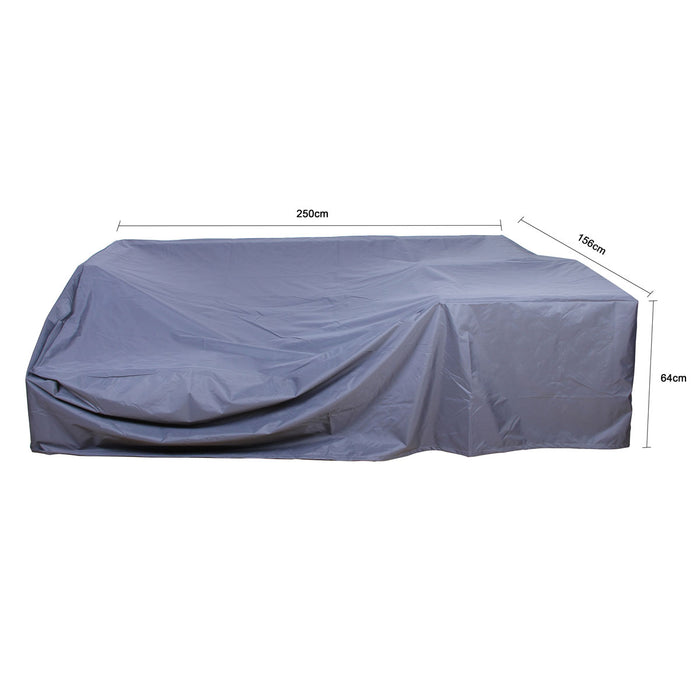 Maße der Abdeckhaube 250x156 cm, Höhe 64 cm