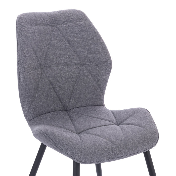 B-Ware JAMIE 2er Set Esszimmerstuhl Stoff Hellgrau