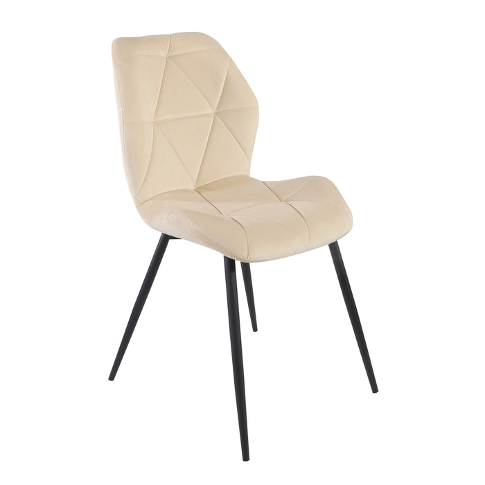 B-Ware JAMIE 2er Set Esszimmerstuhl Samt Beige