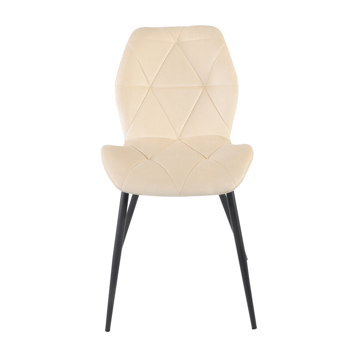B-Ware JAMIE 2er Set Esszimmerstuhl Samt Beige