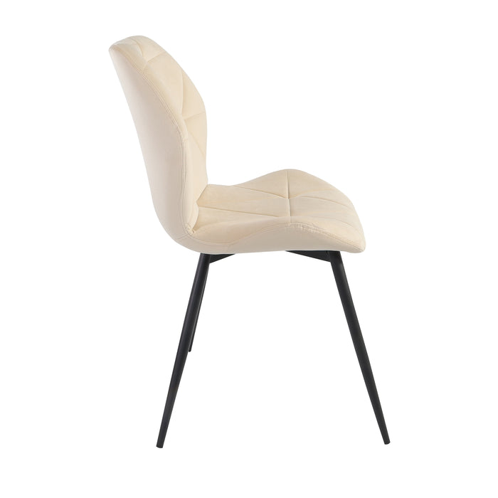 B-Ware JAMIE 2er Set Esszimmerstuhl Samt Beige