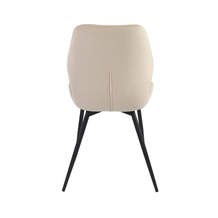 B-Ware JAMIE 2er Set Esszimmerstuhl Samt Beige