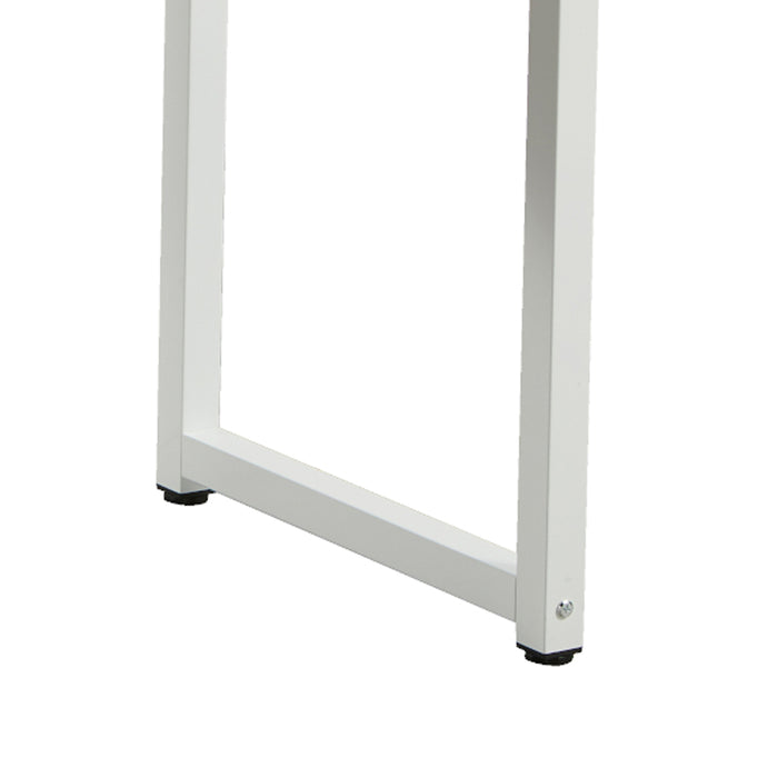 B-Ware UNI Schreibtisch Eiche Optik weiße Metallbeine