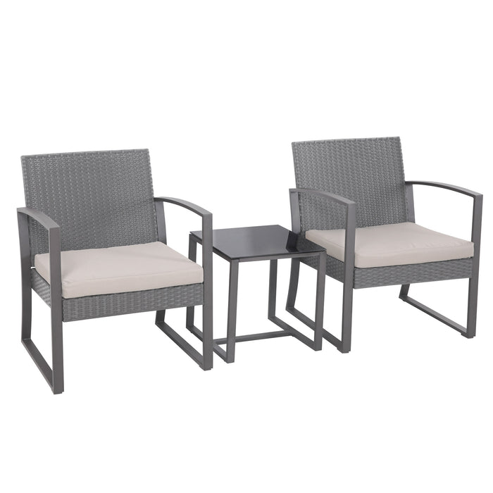 B-Ware LOIS Rattan Sitzgruppe Grau