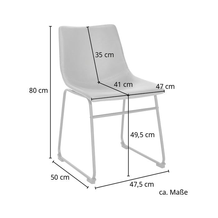 B-Ware HARRY 2er Set Esszimmerstuhl Braun