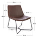 SVITA RON brauner Clubsessel, Maße: 82 cm hoch, 66 cm breit, 64 cm tief, Sitzhöhe 40 cm, Sitztiefe 43 cm, Rückenlehne 46 cm hoch, 65 cm breit