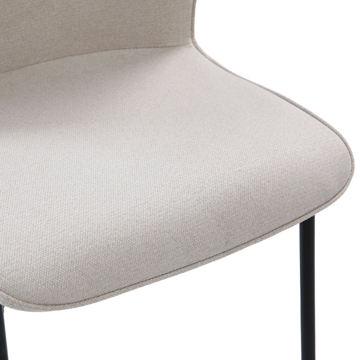 B-Ware MARY 2er Set Esszimmerstühle Beige/Schwarz
