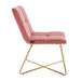 Seitenansicht des SVITA Lynn Sessels in alt-rosa mit modernem und schlankem Design