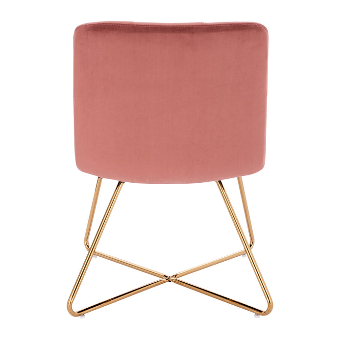 Hinteransicht des SVITA Lynn Sessels in alt-rosa mit angenehm geformter Rückenlehne und elegantem Design