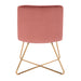 Hinteransicht des SVITA Lynn Sessels in alt-rosa mit angenehm geformter Rückenlehne und elegantem Design