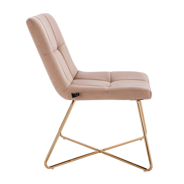 Seitenansicht des SVITA Lynn Sessels in taupe mit modernem und schlankem Design